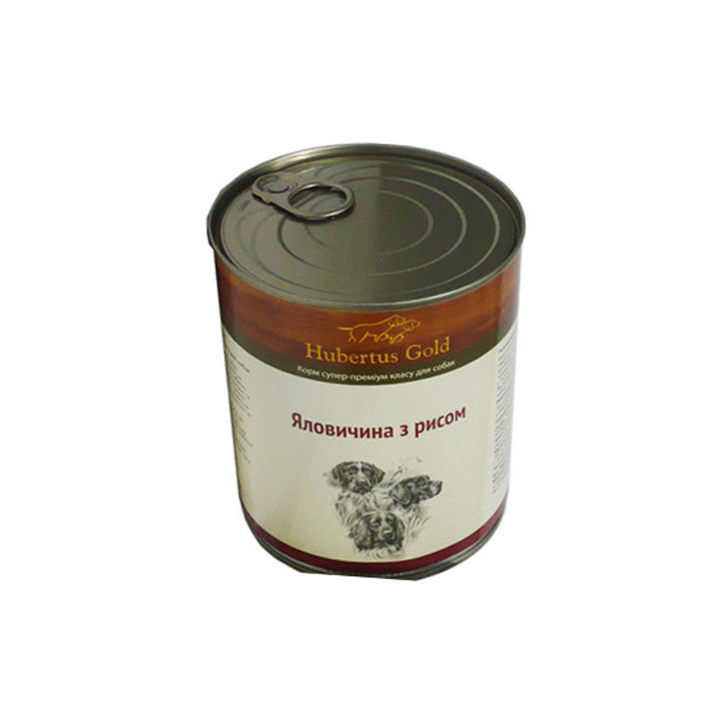 Hubertus Gold (Хьюбертус Голд) Консервированный корм " Говядина с рисом" для активных собак