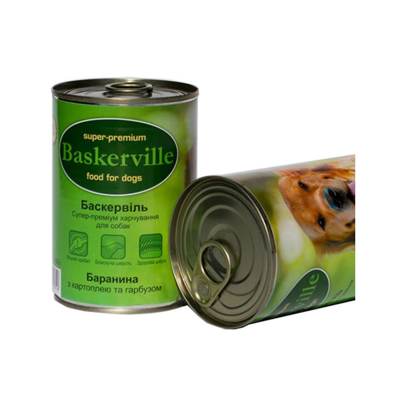 Baskerville (Баскервиль) - Консервы с бараниной, картошкой и тыквой для собак