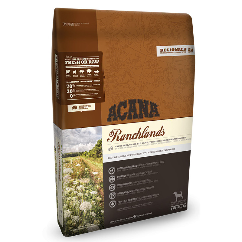 Acana (Акана) Ranchlands - Сухой корм с красным мясом и рыбой для собак различных пород на всех стадиях жизни