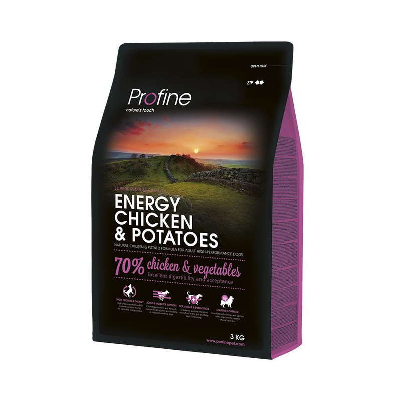 Profine (Профайн) Energy Chicken&Potatoes - Сухой корм для собак с повышенной активностью с курицей и картофелем - Фото 2