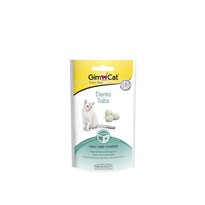 GimCat (ДжимКэт) Every Day Denta-Tabs - Таблетки для кошек "Дента-добавка" для улучшения состояния зубов
